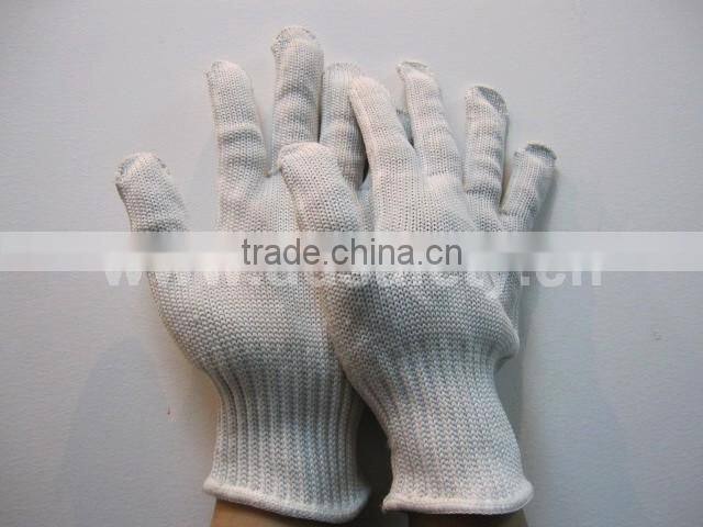 DDSAFETY Fiberglass Protective Glove White Stainless Steel Blend Cut Resistant Safety Gloves