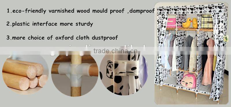 diy solid wooden moistureproof wardrobe interior design