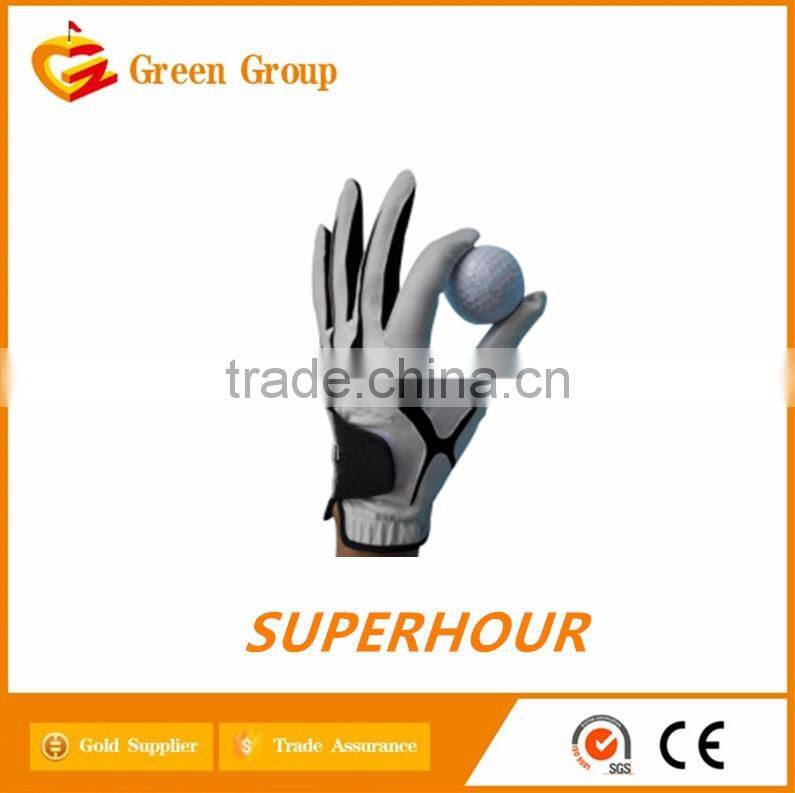 2017 Great quality PU synthetic leather SUPERHOUR Golf Gloves custom designed for golf