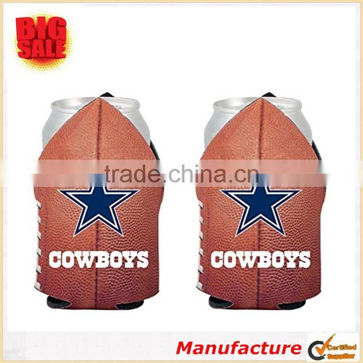 Unique Design Promotion Can Cooler New Vibe Stylish Neoprene Can Cooler NFL Team Logo Football Look Can Cooler Bag