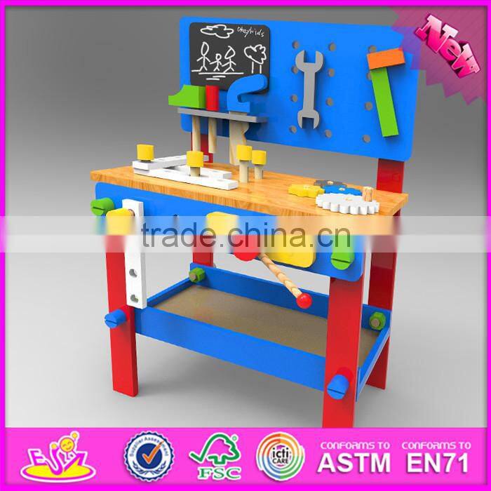 2016 new design children wooden toy workbench W03D076D