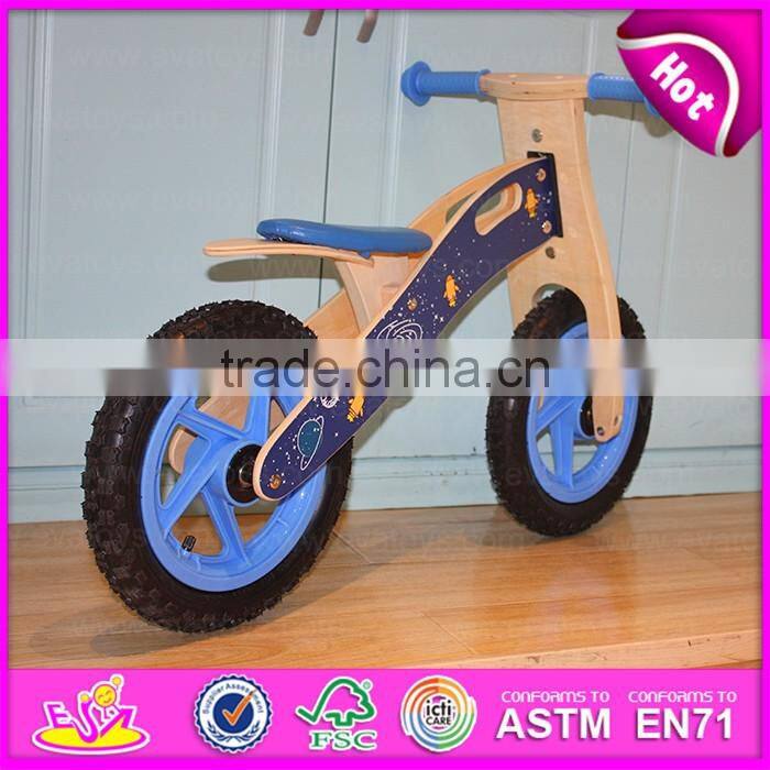 2016 new brand design kid wooden balance bike,popular wooden road bike,top fashion children wooden walking bike W16C112