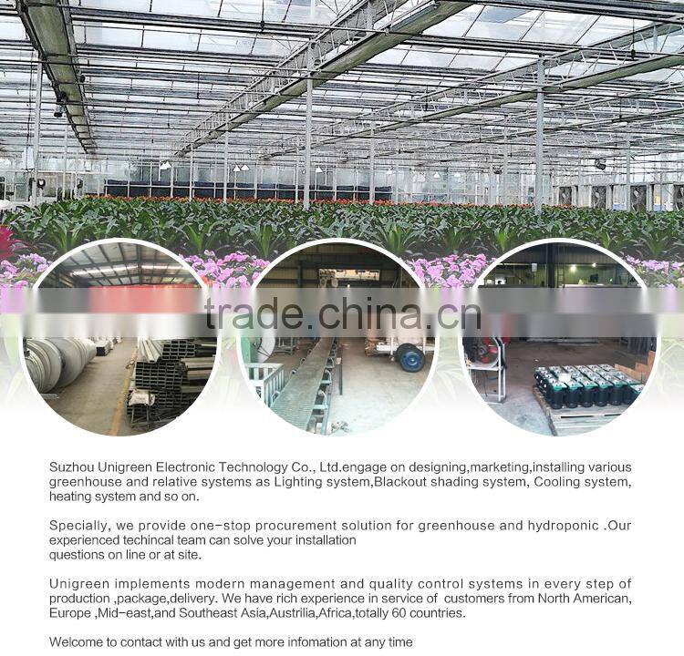 factory hot sales the best price glss and pc sheet greenhouse with service