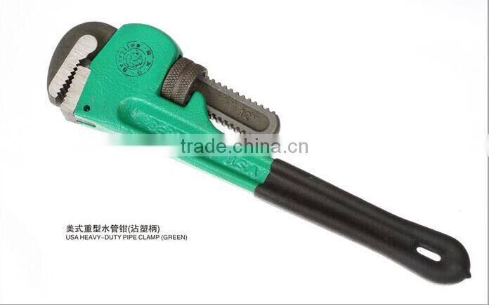 Berrylion Plastic Hanlde Pipe Wrench USA Type Heavy Duty Pipe Wrench