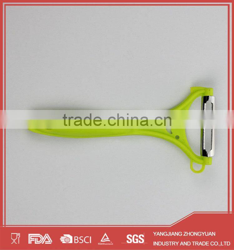 Y shape stainless steel vegetable peeler with smiling face handle