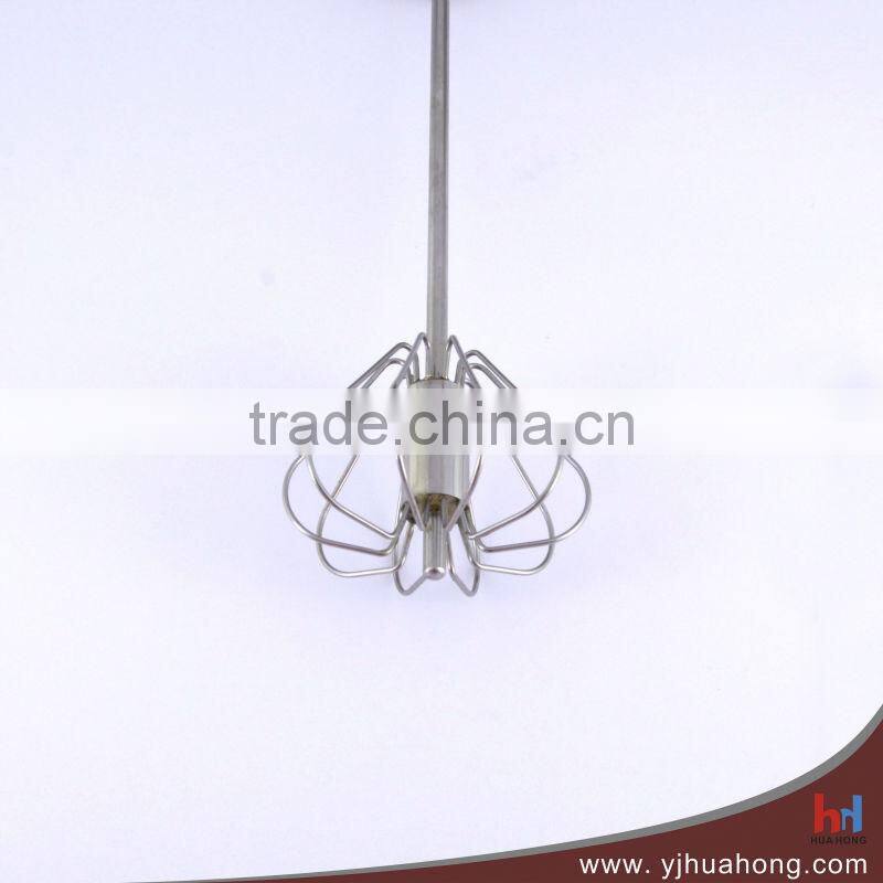 Stainless steel rotating egg whisk/egg beater of kitchenware(HEW-46)