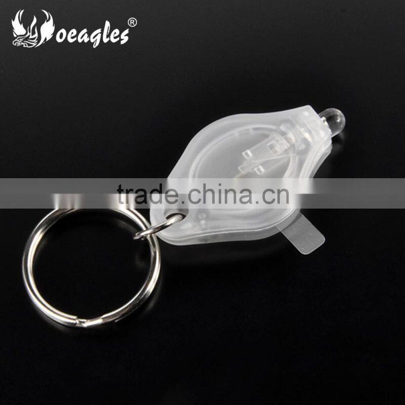 New Plastic LED Keychain White light Keychain LED Light Promotion Gift LED keyring with Insulation Layer China OEM Supplier