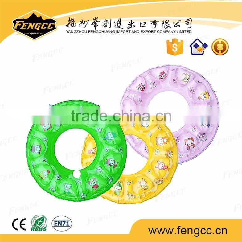 Alibaba trade assurance Inflatable Cartoon advertising Phthalate Free Inflatable baby swimming ring