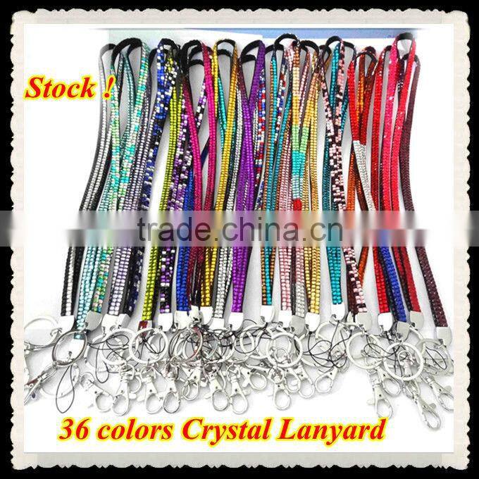 Fashion emerald green rhinestone crystal Lanyard