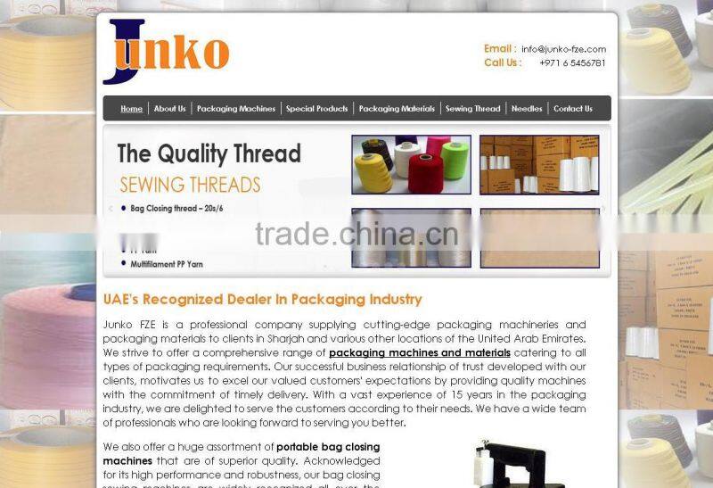 Silicone coated Bag Closing thread