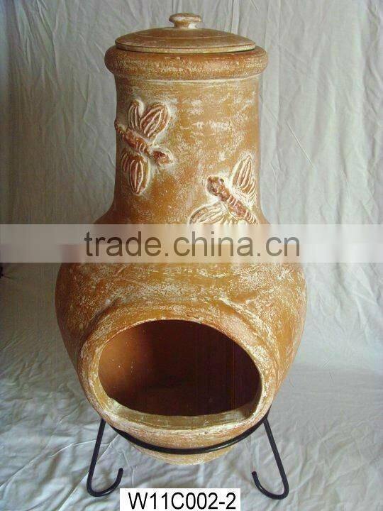 large garden used clay chimney