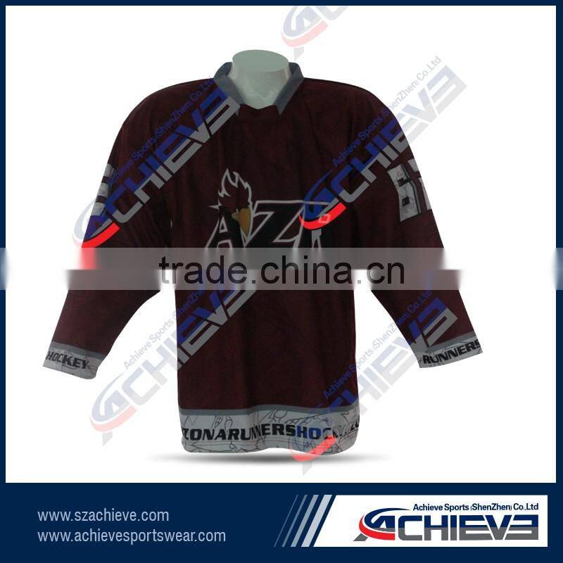 custom trainning digital printing cheap wholesale ice hockey jersey