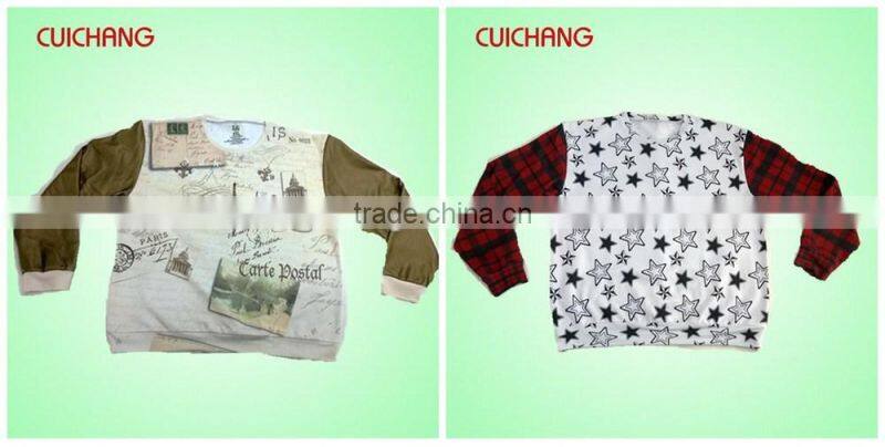 Custom sublimation sweaters & jersey sweatshirts,non hooded sweatshirts cc-009