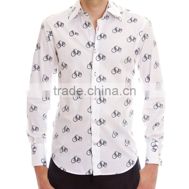 Custom design pattern men shirt cotton collection