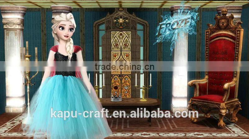 2017new style handmade frozen elsa tutu dress crochet tutu maxi dress wholesale