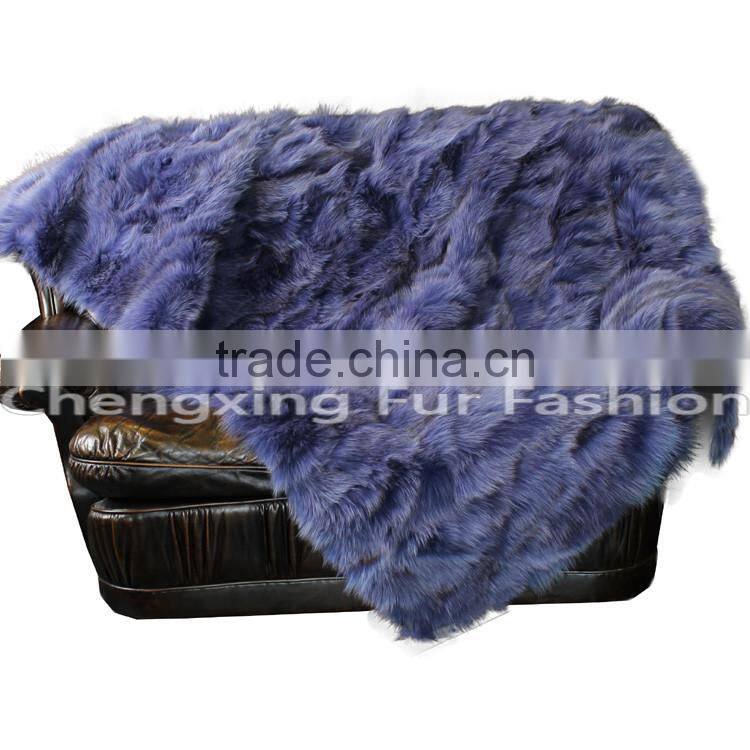 CX-D-117 Blanket Baby/Baby Real Fox Fur Blanket Custom Blanket