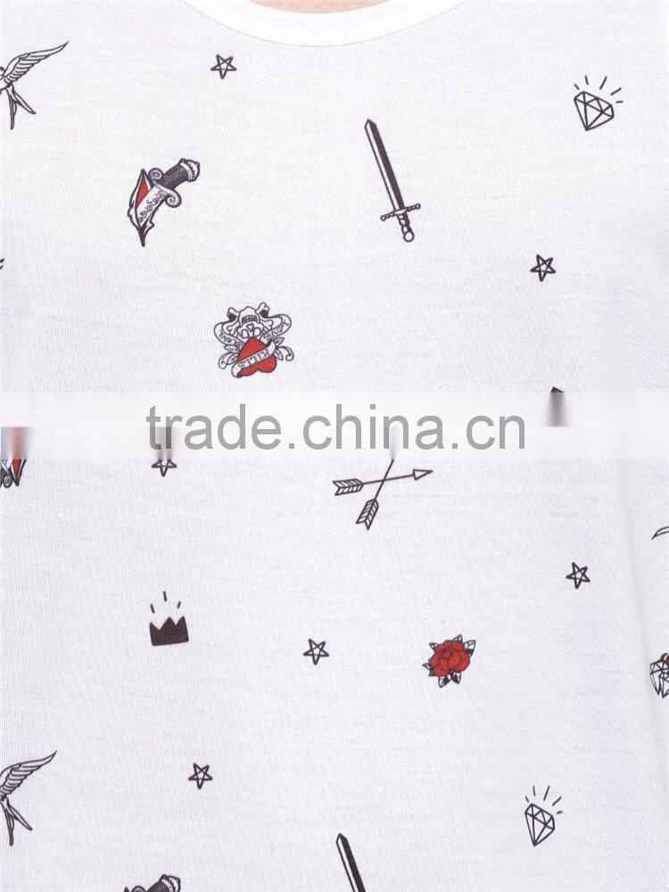Summer sleeveless man vest tattoo print man vest wholesale