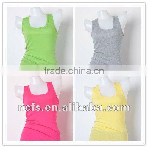 Ladies' sleeveless blank tank top
