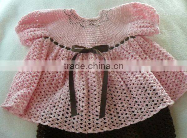 Sweater Set of Hand Crochet Collar Baby Clothes