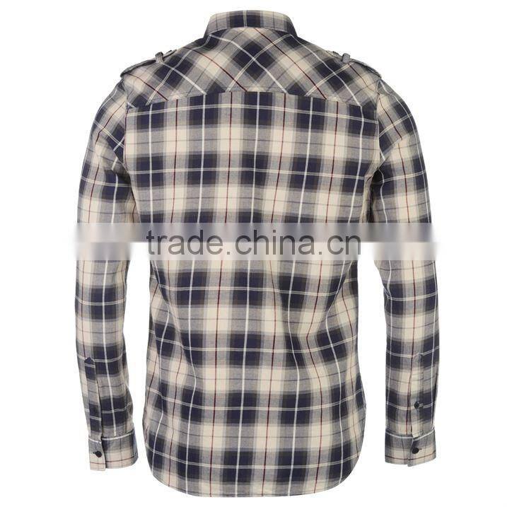 2016 long sleeve slim fit casual shirt designer check shirts for men