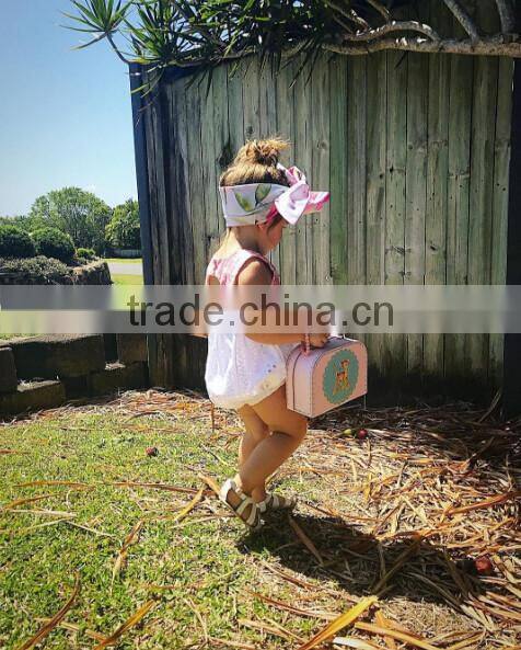 Kids floral prints leotard soft textile baby romper boutique girl bubble romper wholesale