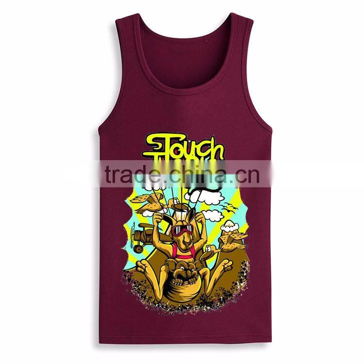 Bulk Manufacturer Hot Sale Fashion Design Mens Stringer 100 Cotton Tank Top