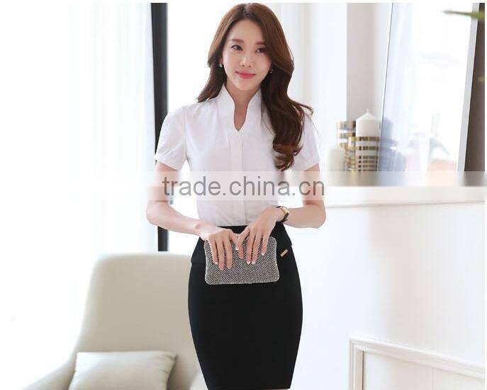 custom chantilly nice design women formal blouse fashionable shirts for girls