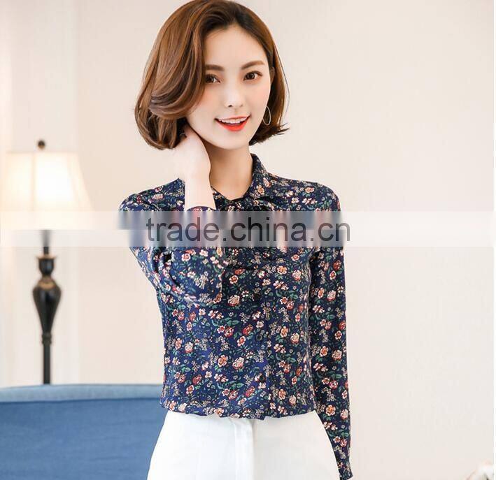 new models blouses fashion Elegant Office Blouse Work Wear Loose Printed Women formal tops and blouses