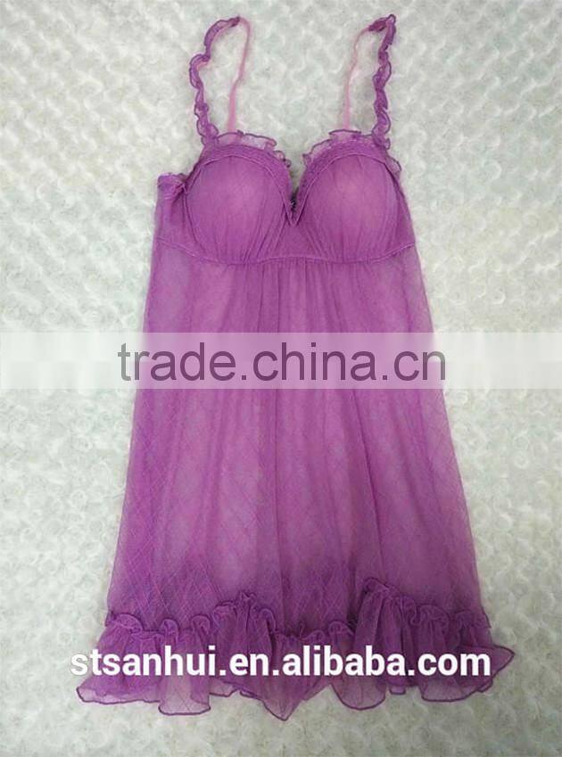 Factory hot sale sexy underwear transparent nightwear sexy night dress