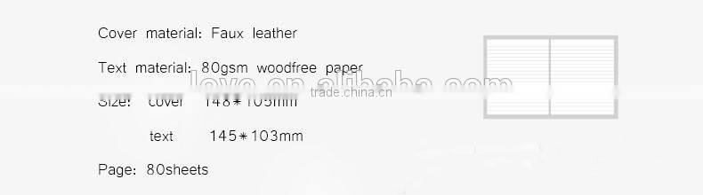 A6 hardcover section sawing binding notebook with stitching customizable leather journey notebook