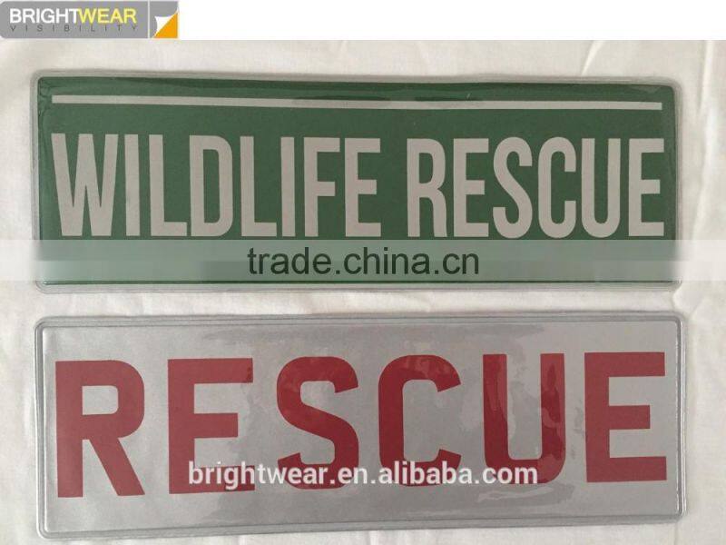 PVC relfective patch with different logo or letter or printing