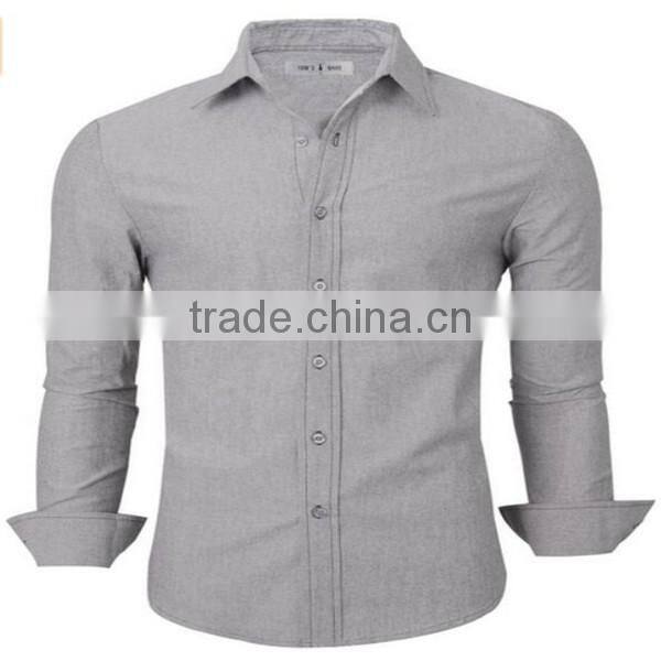 2016 new wholesale Plain Oxford Cotton Button Down custom mens casual dress shirts