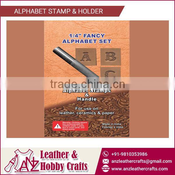 1/4" Fancy Alphabet Set/Alphabet Stamps with Handle