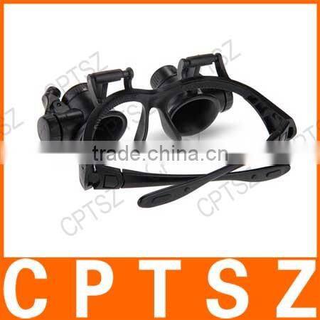 COLEMETER 10X 15X 20X 25X Magnifier Magnifying Eye Glasses Loupe LED Jeweler Watch Repair