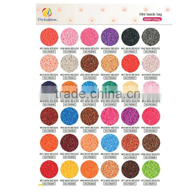 2017 DIYFASHION 2.6mm perler beads 2000pcs Per bag 75colors for choose Educational toys for children