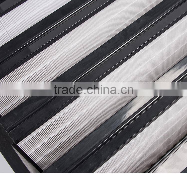 W shape hepa composed box type v-bank filter