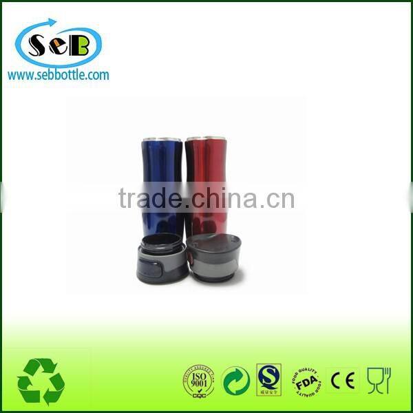 FDA , LFGB direct factory Double wall stainless steel vacuum flask thermos drinking bottle with autoseal lid