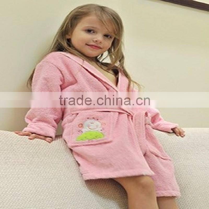 children Bath robe & bathshirt ,velour or terry sheared100%cotton