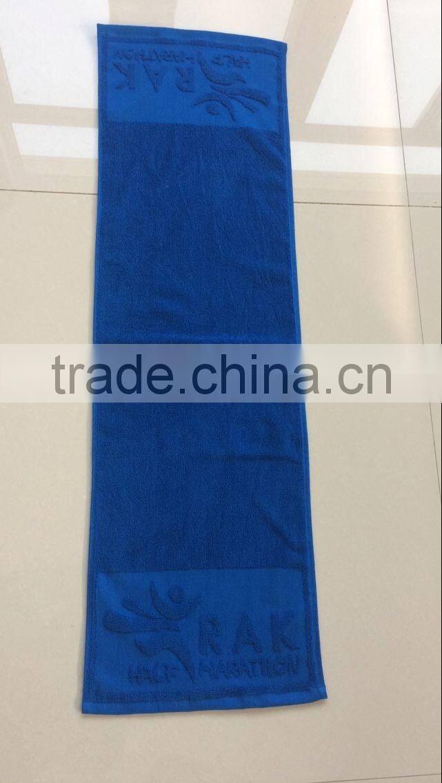emboss logo towel, cotton fitness towel, personalized towels