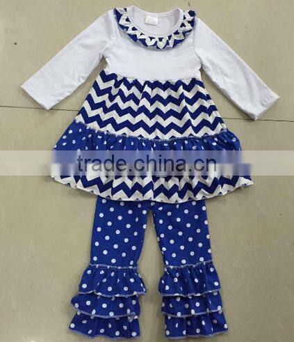 2016 Baby Halloween Costume Wholesale Clothing,Long Sleeve polka-dot pants capri set,cotton design
