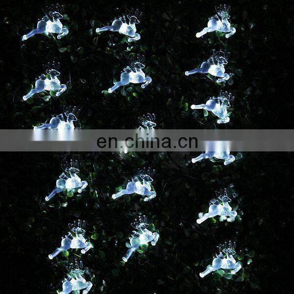 Solor Power Outdoor Indoor Garden Viewing Light 20LED Christmas Elk Light String for Wedding Courtyard Celebrate - Purple