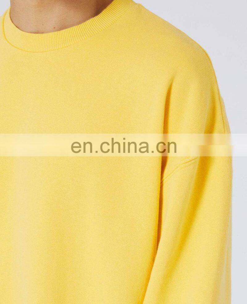 Soft Fleece Mens Zipper Pocket Crewneck Sweatshirt Without Hood