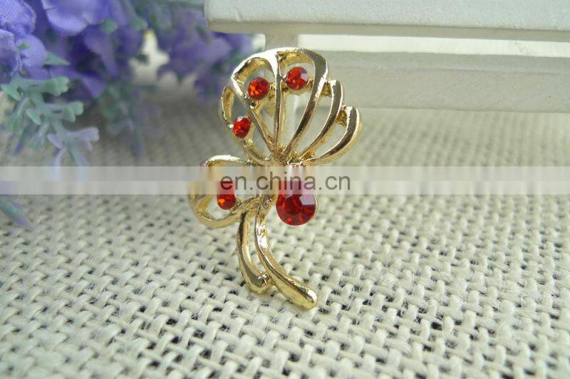2015 peacock design rhinestone brooch with pin for decoration