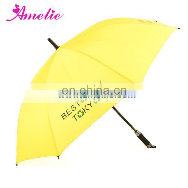 Yellow Straight Customized advertising umbrella