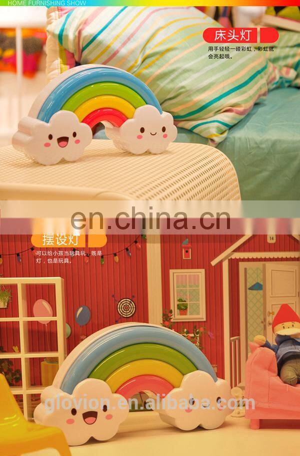 Cute desk lamp for baby sleep sound and light control wall sticker light multi-color novelty decorative bedroom lamp