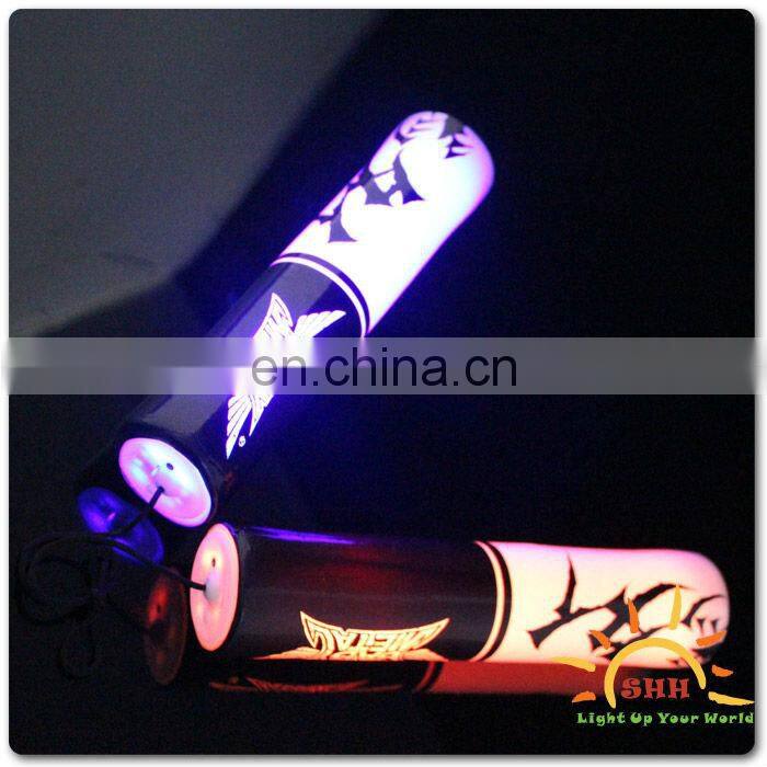 Light up led nunchuck style party cheering foam stick