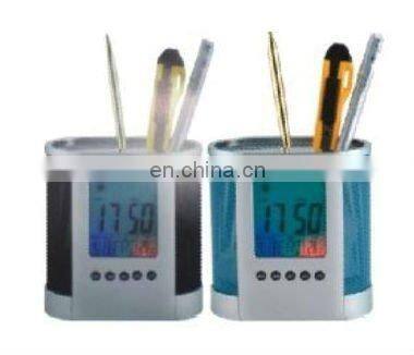 Digital Penholder Calendar Clock
