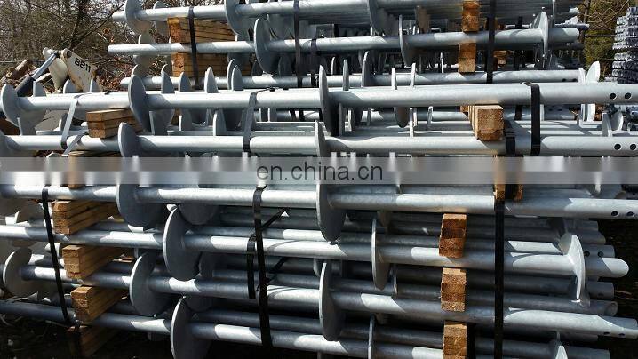self color zinc plated anchor earth ground screw pile