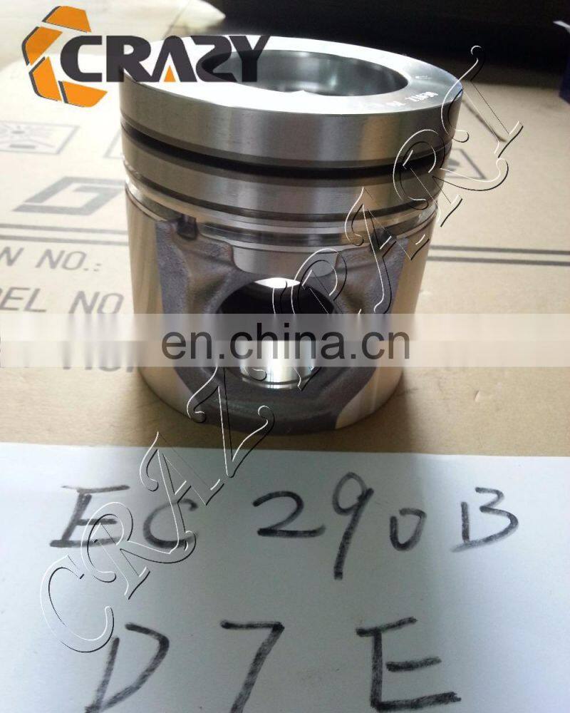 20405577 diesel engine D7E piston for EC290B excavator spare parts,D7E engine parts