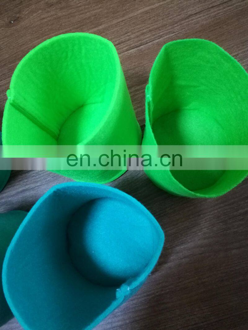 Wholesale Reusable Custom 2mm Felt Plant Grow Bag with pointed color